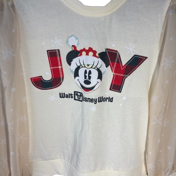 Walt Disney World Minnie Mouse ''Joy'' Holiday Top Girls XL(14) Christmas - Picture 3 of 8